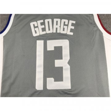 Camiseta Paul George NO 13 Los Angeles Clippers Earned 2020-21 Gris