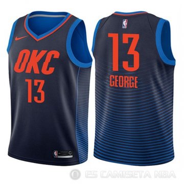 Camiseta Paul George #13 Oklahoma City Thunder Nino Statement 2017-18 Azul