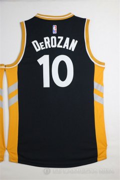 Camiseta Derozan#10 Toronto Raptors Negro Oro