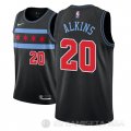 Camiseta Rawle Alkins #20 Chicago Bulls Ciudad 2018-19 Negro