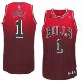 Camiseta Rose. #1 Bulls Resuenan Moda Negro Rojo