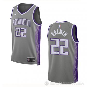Camiseta Richaun Holmes #22 Sacramento Kings Ciudad 2022-23 Gris