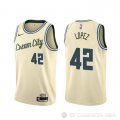 Camiseta Robin Lopez #42 Milwaukee Bucks Ciudad 2019-20 Crema