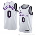 Camiseta Russell Westbrook #0 Los Angeles Lakers Ciudad 2022-23 Blanco