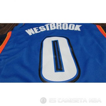 Camiseta Russell Westbrook #0 Oklahoma City Thunder 2017-18 Azul