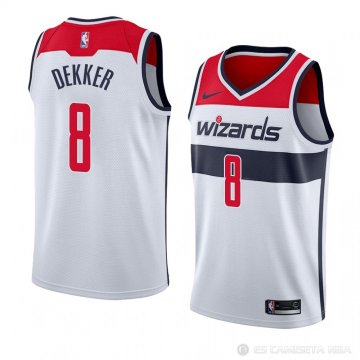 Camiseta Sam Dekker #8 Washington Wizards Association 2018 Blanco