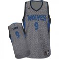 Camiseta Ricky Rubio #9 Timberwolves 2013 Moda Estatica Gris