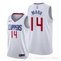 Camiseta Terance Mann #14 Los Angeles Clippers Association 2019-20 Blanco