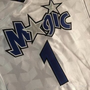 Camiseta Tracy McGrady NO 1 Orlando Magic Mitchell & Ness 2000-01 Blanco