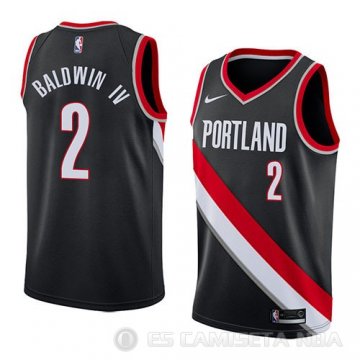 Camiseta Wade Baldwin IV #2 Portland Trail Blazers Icon 2018 Negro