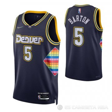Camiseta Will Barton NO 5 Denver Nuggets Ciudad 2021-22 Azul