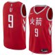 Camiseta Zhou Qi #9 Houston Rockets Ciudad 2018 Rojo