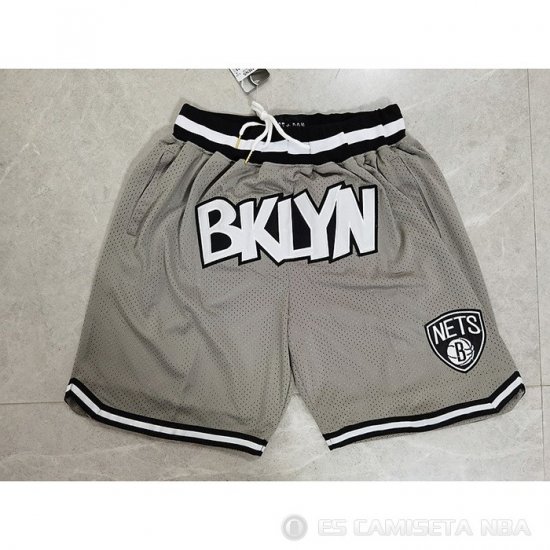 Pantalone Brooklyn Nets Just Don Gris - Haga un click en la imagen para cerrar
