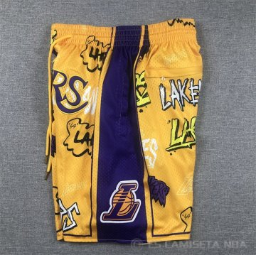 Pantalone Los Angeles Lakers Slap Sticker Just Don Amarillo