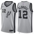 Camiseta Aldridge #12 San Antonio Spurs Autentico 2017-18 Gris