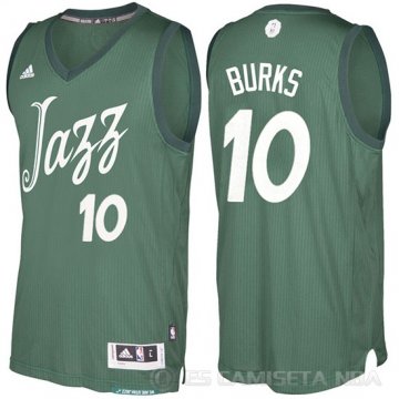 Camiseta Alec Burks #10 Utah Jazz Navidad 2016 Veder