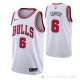 Camiseta Alex Caruso NO 6 Chicago Bulls Association 2021 Blanco