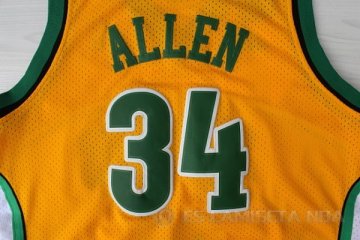 Camiseta Allen #34 Seattle SuperSonics Amarillo