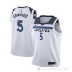Camiseta Anthony Edwards #5 Minnesota Timberwolves Nino Association 2022-23 Blanco