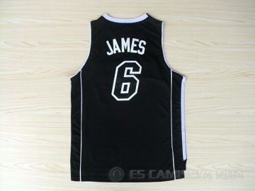 Camiseta Back to James #6 Miami Heat Negro