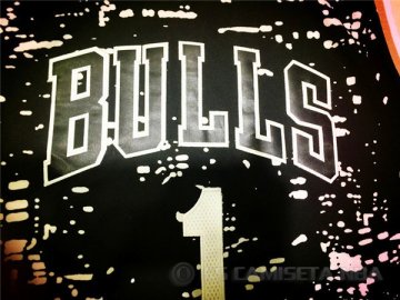 Camiseta Bulls Rose #1 Luces de la ciudad
