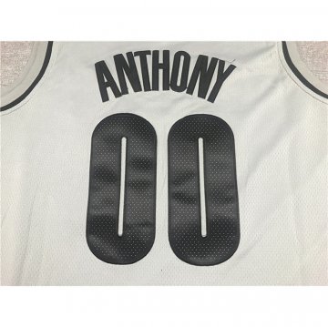 Camiseta Carmelo Anthony NO 00 Portland Trail Blazers Earned 2020-21 Gris