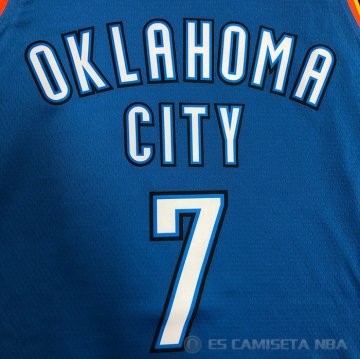 Camiseta Carmelo Anthony NO 7 Oklahoma City Thunder Icon Azul
