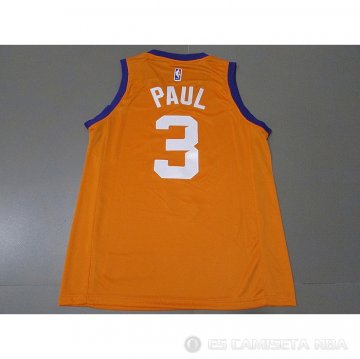 Camiseta Chris Paul NO 3 Phoenix Suns Statement 2021 Naranja