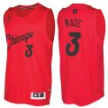 Camiseta Christmas Day Chicago Bulls Wade #3 Rojo 2016