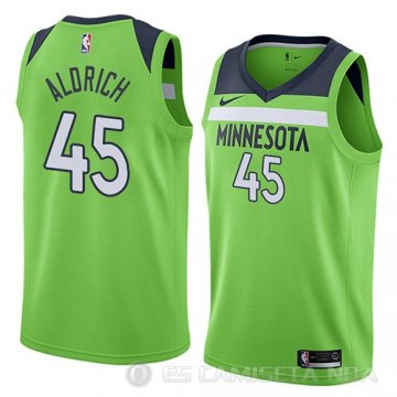 Camiseta Cole Aldrich #45 Minnesota Timberwolves Statement 2018 Verde