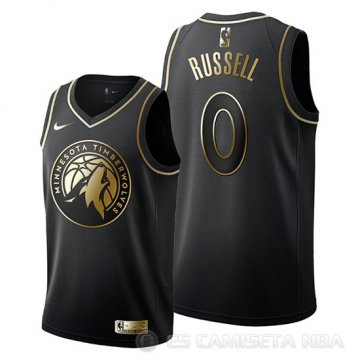 Camiseta D\'angelo Russell #0 Golden Edition Minnesota Timberwolves 2019-20 Negro