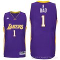 Camiseta Dad #1 Los Angeles Lakers Dia del Padre Purpura