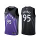 Camiseta DeAndre Bembry NO 95 Toronto Raptors Earned 2020-21 Negro Violeta