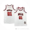 Camiseta Dennis Rodman #91 Chicago Bulls Nino Mitchell & Ness 1997-98 Blanco
