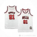 Camiseta Dennis Rodman #91 Chicago Bulls Nino Mitchell & Ness 1997-98 Blanco