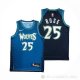 Camiseta Derrick Rose #25 Minnesota Timberwolves Ciudad 2021-22 Azul