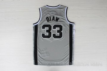Camiseta Diaw #33 San Antonio Spurs Gris