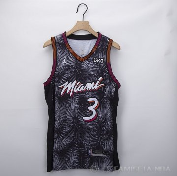 Camiseta Dwyane Wade NO 3 Miami Heat Fashion Royalty Negro