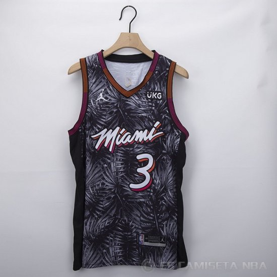 Camiseta Dwyane Wade NO 3 Miami Heat Fashion Royalty Negro - Haga un click en la imagen para cerrar