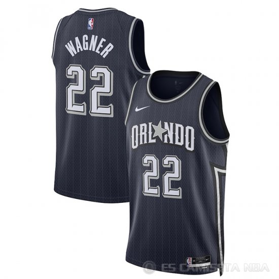 Camiseta Franz Wagner #22 Orlando Magic Ciudad 2023-24 Azul - Haga un click en la imagen para cerrar