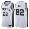 Camiseta Gay #22 San Antonio Spurs Autentico 2017-18 Blanco