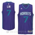 Camiseta Retro Lin #7 Charlotte Hornets Purpura