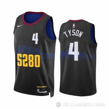 Camiseta Hunter Tyson #4 Denver Nuggets Ciudad 2023-24 Negro