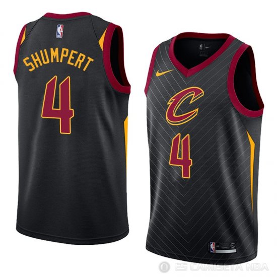 Camiseta Iman Shumpert #4 Cleveland Cavaliers Statement 2018 Negro - Haga un click en la imagen para cerrar