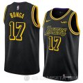 Camiseta Isaac Bonga #17 Los Angeles Lakers Ciudad 2017-18 Negro