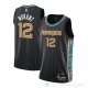 Camiseta Ja Morant NO 12 Memphis Grizzlies Ciudad 2020-21 Negro