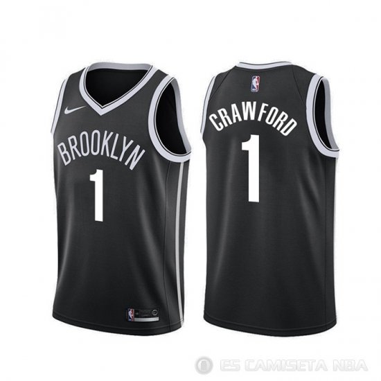Camiseta Jamal Crawford #1 Brooklyn Nets Icon Negro - Haga un click en la imagen para cerrar
