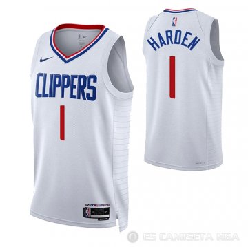 Camiseta James Harden #1 Los Angeles Clippers Association Blanco