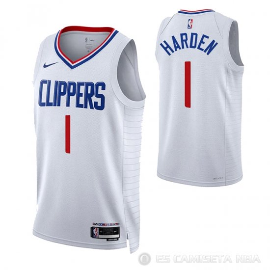 Camiseta James Harden #1 Los Angeles Clippers Association Blanco - Haga un click en la imagen para cerrar