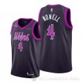 Camiseta Jaylen Nowell #4 Minnesota Timberwolves Ciudad Violeta